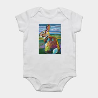 Wild Mountain Rabbit by Robert Phelps Baby Bodysuit